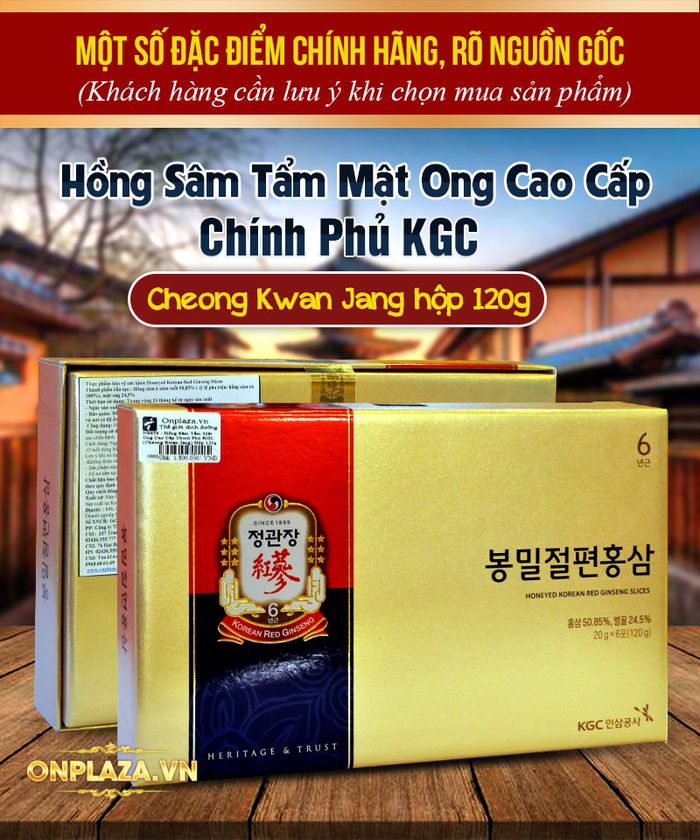 Hồng sâm Chính phủ cao cấp tẩm mật ong (Cheong Kwan Jang) hộp 120g NS659 1