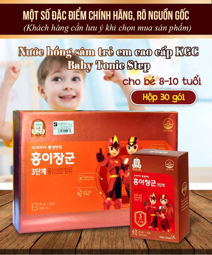 Nước hồng sâm trẻ em Baby Tonic Step cho bé KGC 8-10 tuổi NS677 1