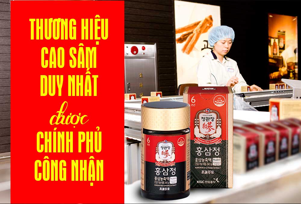 Thương hiệu cao sâm DUY NHẤT được Chính phủ công nhận