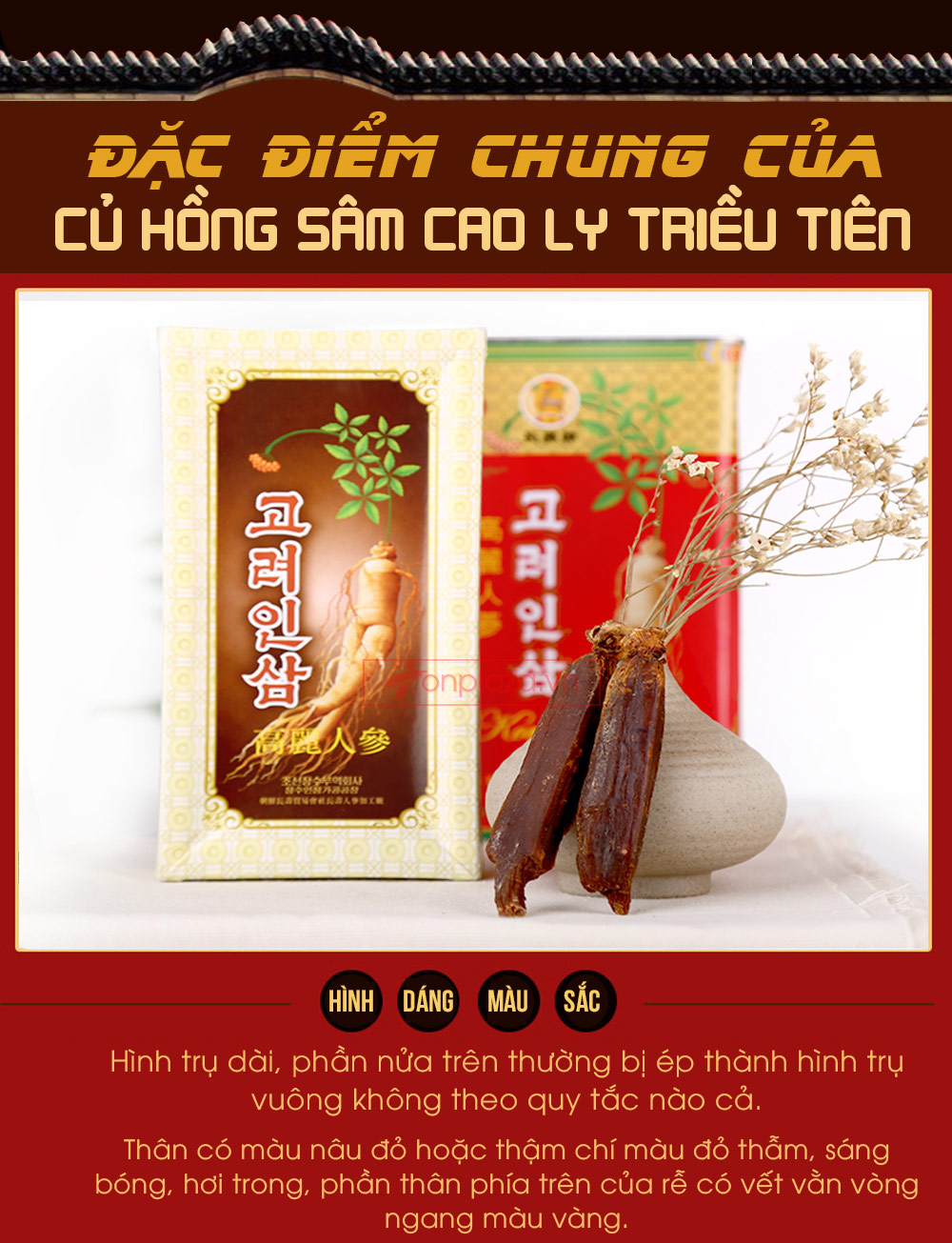 đặc điểm của hồng sâm cao ly