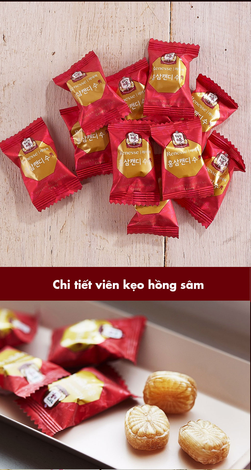 Kẹo hồng sâm Korea Red Gingseng Candy NS623 5