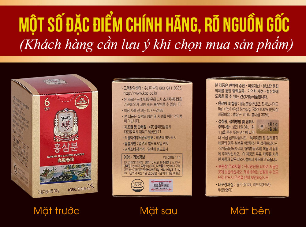 bột hồng sâm chính phủ