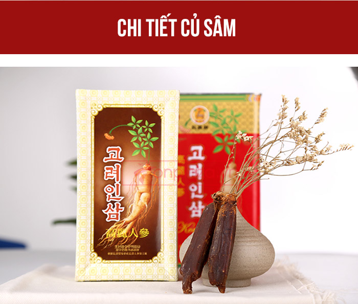 XHồng sâm Cao Ly Triều Tiên 6 năm tuổi nhập khẩu hộp thiếc 75g