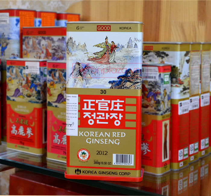Hồng sâm củ khô cao cấp chính phủ KGC (Cheong Kwan Jang) hộp thiếc 300g NS455